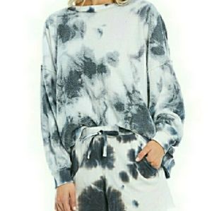 Free People Kelly Tie Dye Lounge Sweatshirt NWT